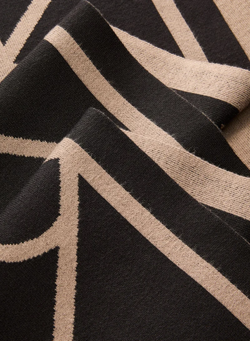 CALVIN KLEIN Emblem Fine Rib Scarf